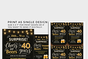 Surprise 40th Birthday Invitation, a Card Template by Shinehoon (Thumbnail 5 of 5)