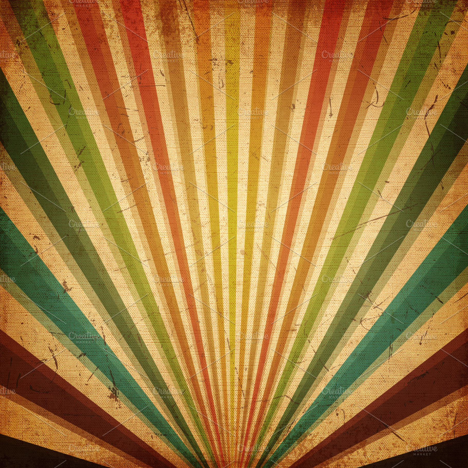 sun burst retro canvas, an Abstract Photo by jakkapan