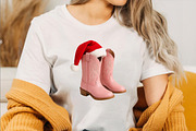 Christmas Pink Cowboy Boots Clipart, an Illustration by SVGArt (Thumbnail 8 of 8)