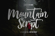 Mountain Script - Brush Font, a Script Font by Debut Studio (Thumbnail 1 of 7)
