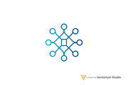 Geometric Network Logo, a Branding & Logo Template by Vectorium Studio (Thumbnail 1 of 16)