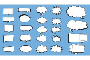 Speech Bubbles Set, a Texture Illustration by alexdndz