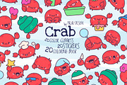 Cute Kawaii Crab Ocean Character, an Animal Illustration by Palau (Thumbnail 1 of 12)