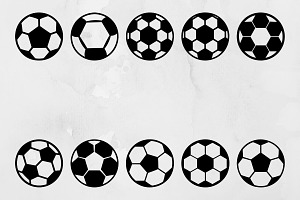 Soccer Ball Silhouette SVG, a Sport Illustration by newminddesign