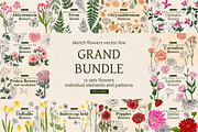 GRAND BUNDLE FLOWERS vector sets 70%, an Object Graphic by irina.vaneeva (Thumbnail 1 of 7)