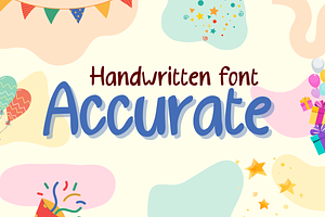 Accurate, a Handwritten Font by Sirinart