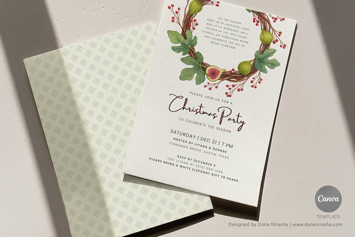 Christmas Party Canva Invitation preview 4
