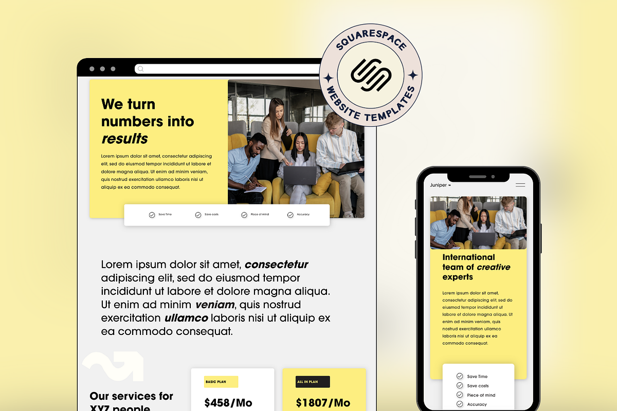 Squarespace Website template, a Squarespace Template by Ciel Lumiere (Photo 1 of 8)