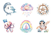 Adventure at Sea Nursery Clipart, an Illustration by CreationArt (Thumbnail 3 of 5)