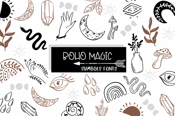 Boho magic | Symbols Fonts preview 8