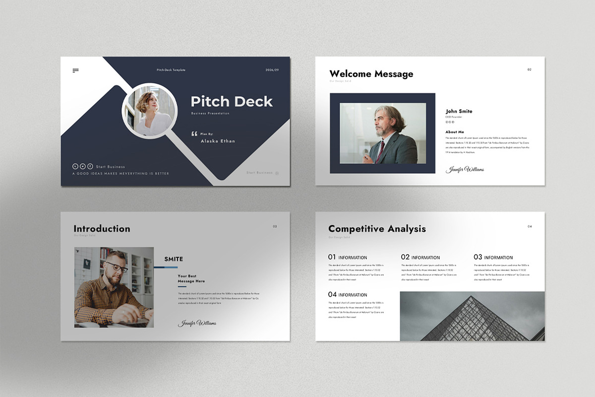 Pitch Deck Presentation Template, a Presentation Template by Dream-Lab (Photo 2 of 9)