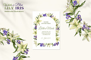White Lily and Blue Iris set, a Decorative Illustration by L- design studio (Thumbnail 2 of 9)
