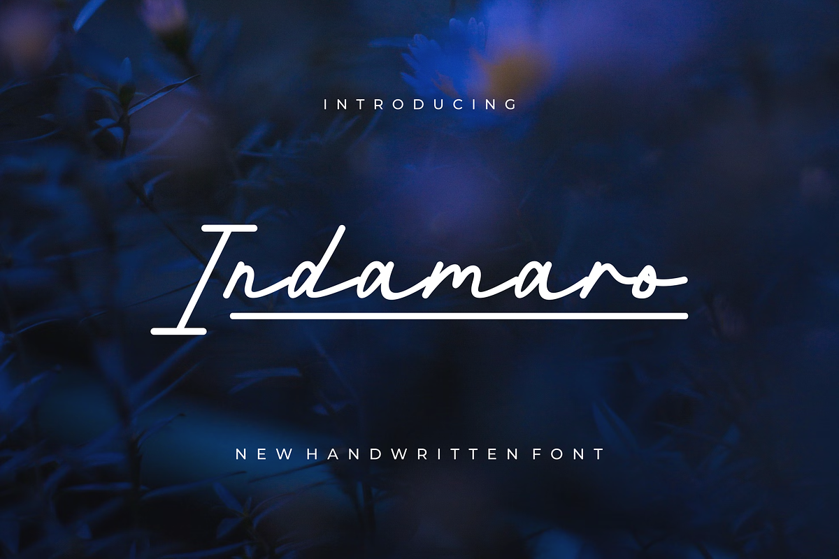 Indamaro - Font, a Handwritten Font by artchiles_design (Photo 1 of 5)