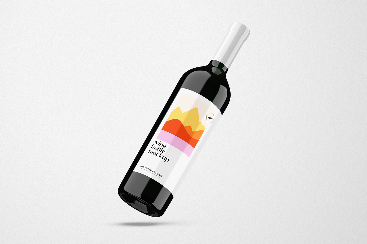 Wine Bottle Mockup, a Packaging Mockup by Mockupdaddy (Photo 15 of 22)