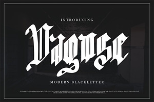 Dagose | Modern Blackletter, a Blackletter Font by Vunira