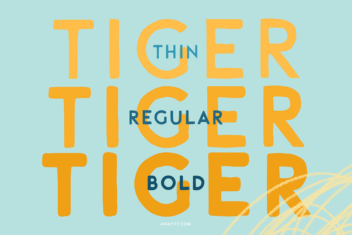 TIGERMILK handpainted cutiepie font, a Handwritten Font by ana & yvy (Photo 7 of 15)