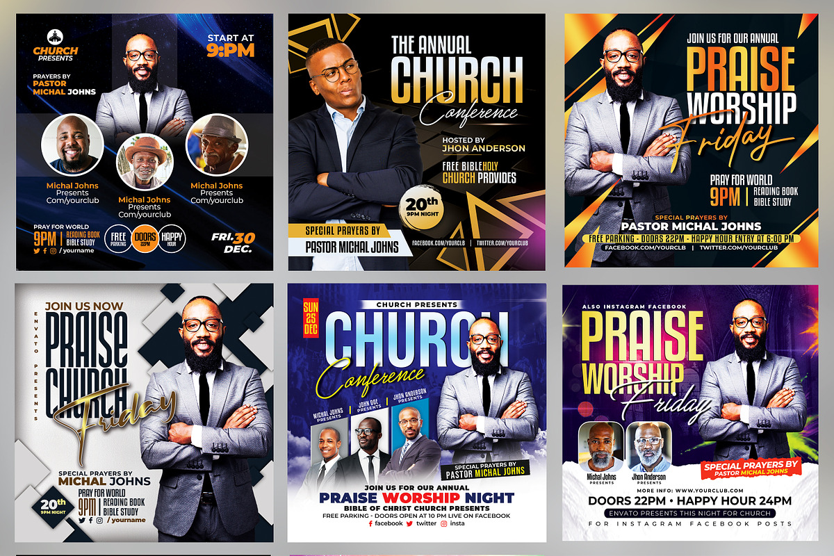 150+ Church Flyers Bundle, a Flyer Template by AfzaalGraphics (Photo 9 of 18)
