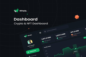 Crypto Whale Crypto NFT Dashboard Ui, an UI Kit Template by Creative Perspective