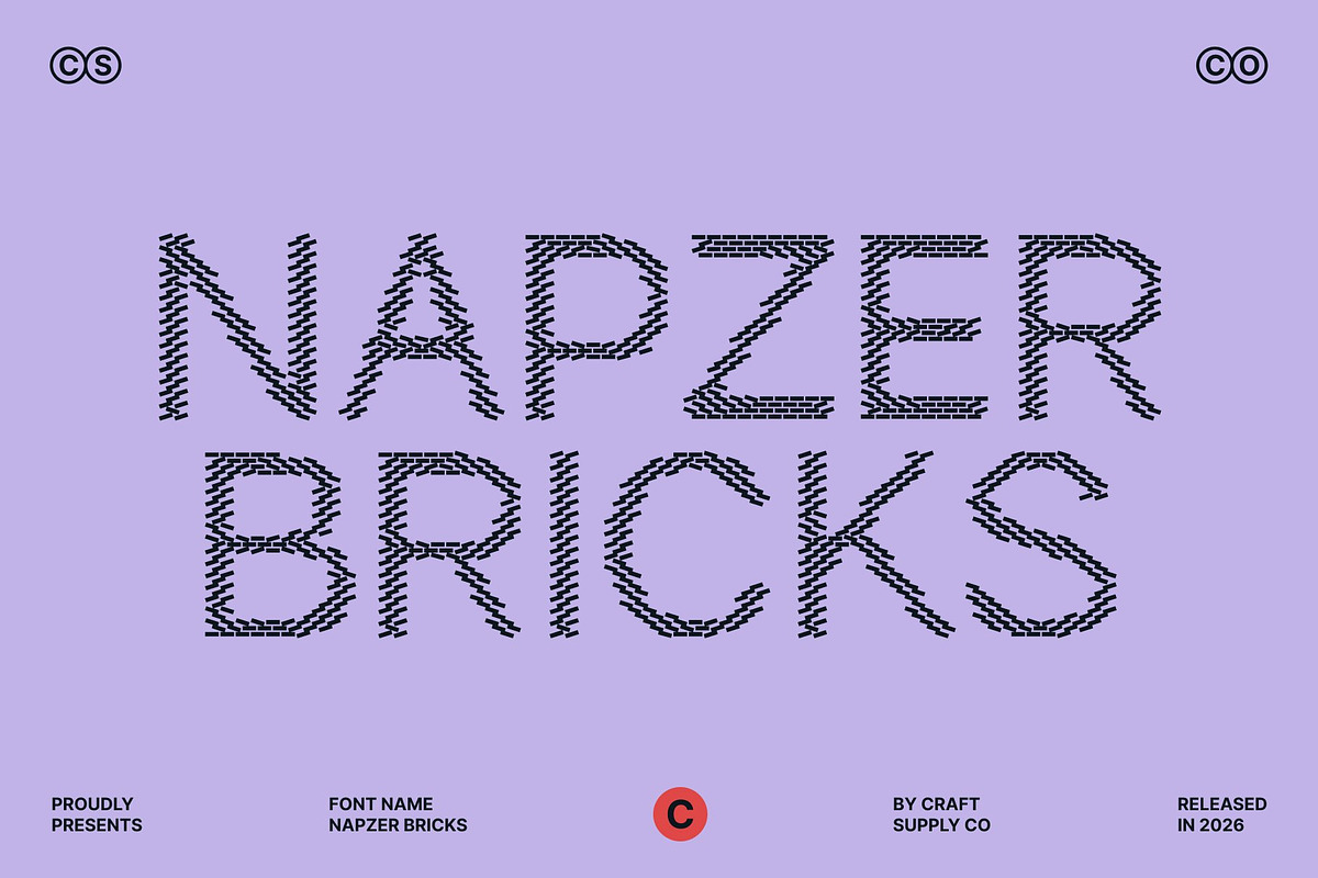 Napzer Bricks, a Sans Serif Font by Craft Supply Co. (Photo 1 of 8)