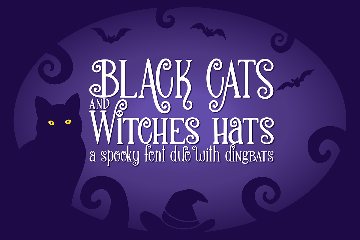 Black Cats and Witches Hats Font Duo, a Serif Font by Amber Nest Design (Photo 1 of 10)