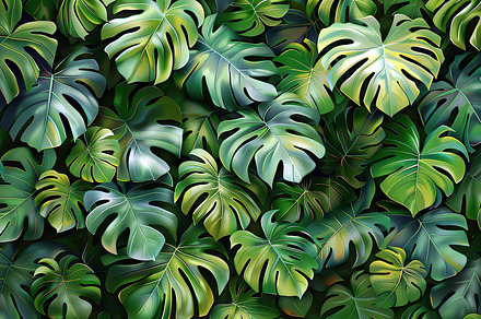 Lush Green Foliage Background, Gener, a Photo by LOGOCREATIVE