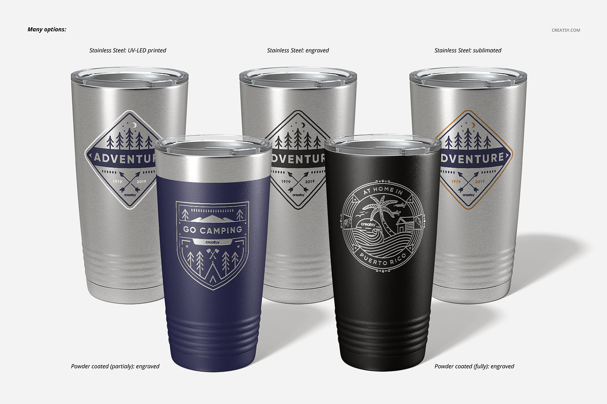 20oz Stainless Steel Tumbler Mockup, a Cups & Container Mockup by creatsy5 (Photo 3 of 17)
