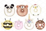 Donut Clipart Images, an Animal Illustration by Whimseez (Thumbnail 4 of 4)