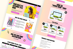 Colorful Wix Studio Sales Page