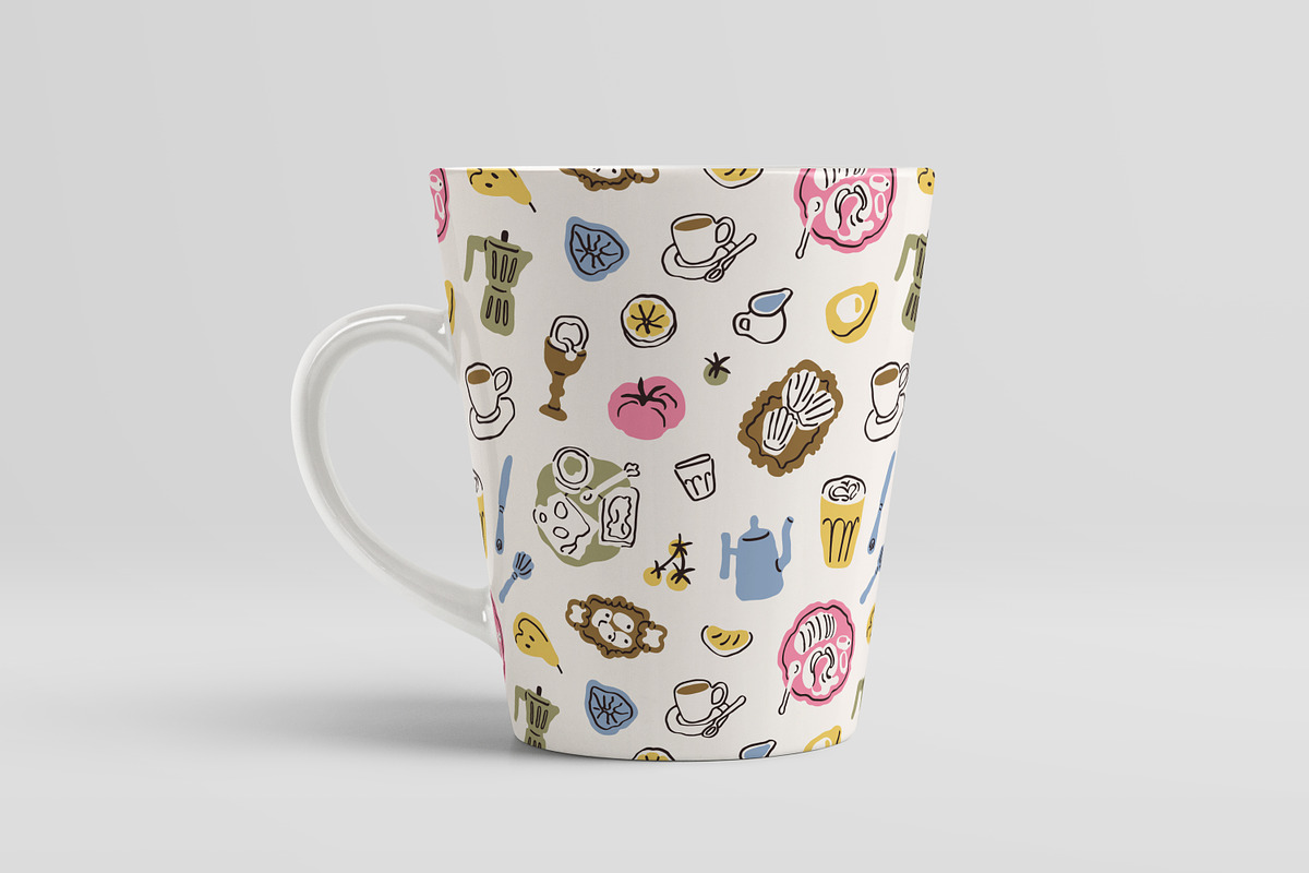 Breakfast food seamless patterns, a Pattern Graphic by Good Studio (Photo 11 of 13)