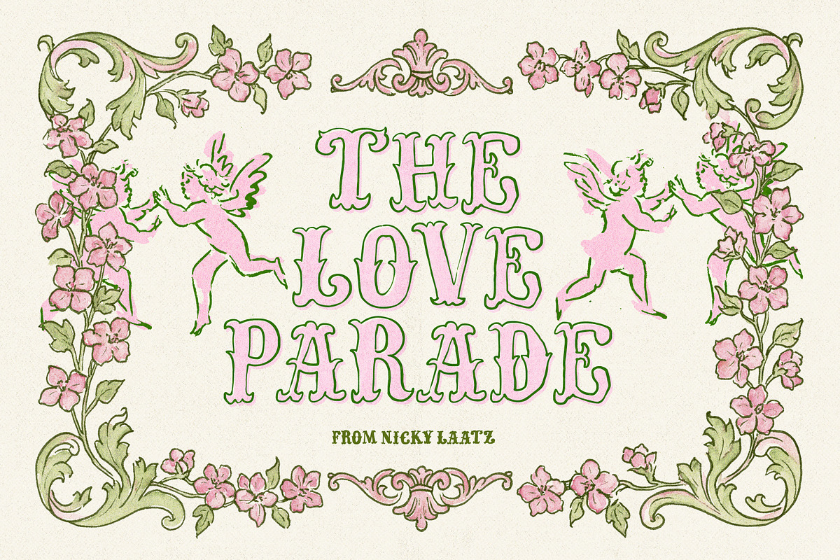 Love Parade Hand Drawn Vintage Fonts, a Handwritten Font by Nicky Laatz (Photo 17 of 20)