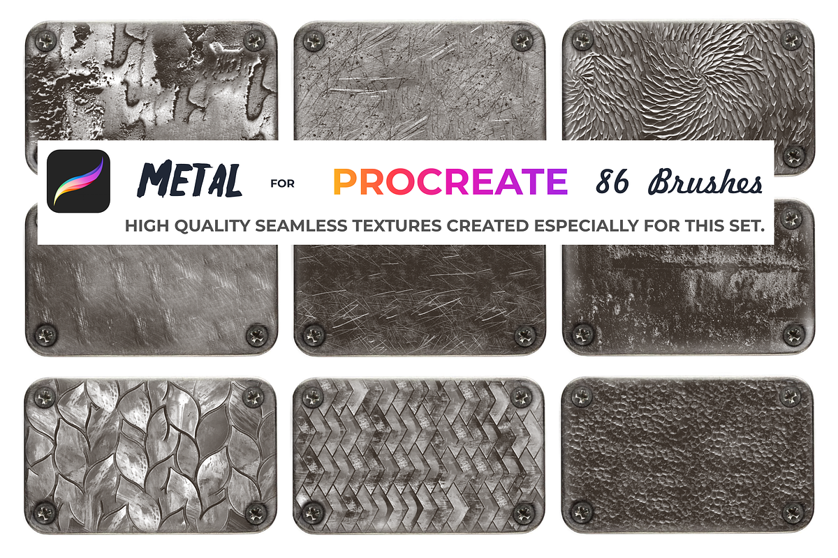 Metal brushes for Procreate, a Brush Add-On by Graphics Resources (Photo 7 of 15)