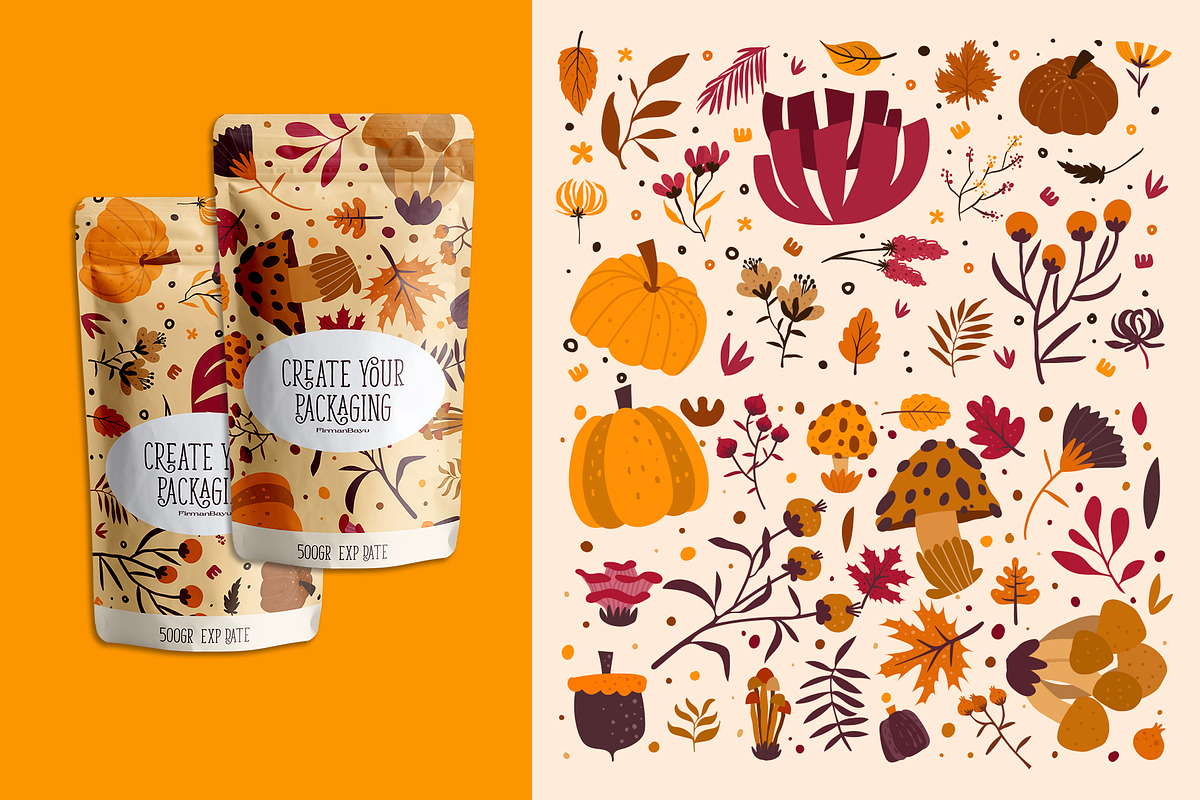Fall Autumn Vector Element, an Object Graphic by Firman Bayu (Photo 4 of 7)