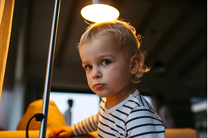 Adorable toddler boy at home., a Person Photo by HalfPoint