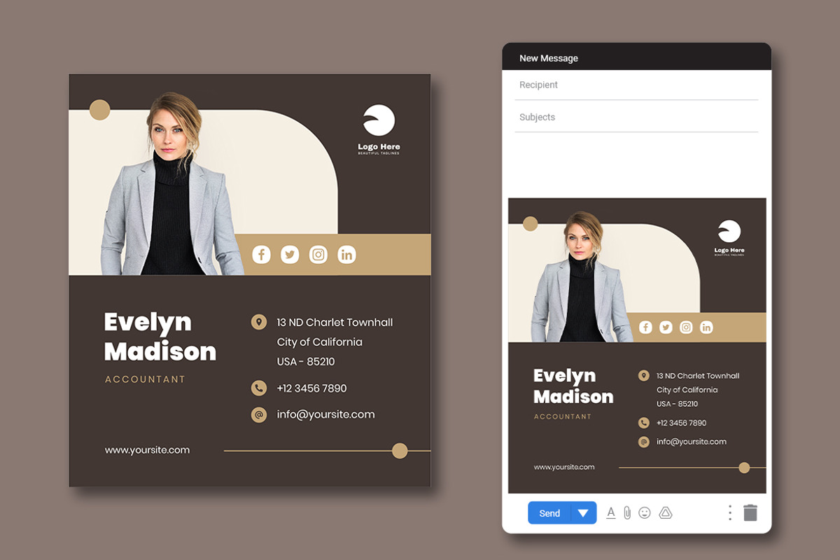Accountant Email Signature, an Email Template by Rahardi Creative