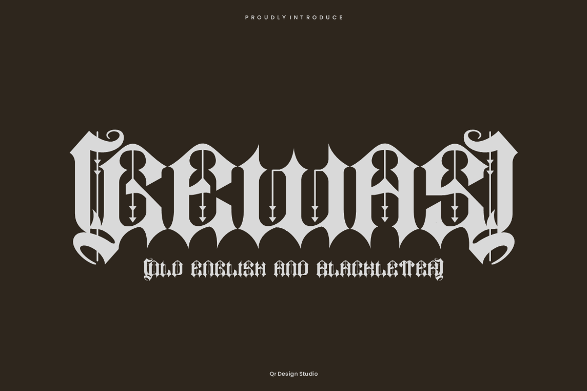 Gewas - Old English Font, a Blackletter Font by QR Design Studio (Photo 2 of 9)