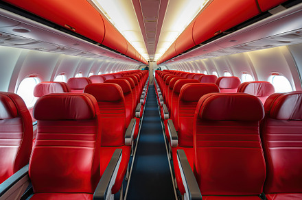 Empty passenger airplane seats, a Transportation Photo by AlyaAnd