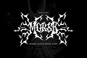 Morse - Black Metal Font, a Blackletter Font by tebaltipislab