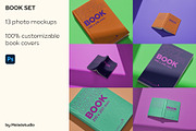 Book Mockup Set, a Print Template by Moixo studio (Thumbnail 1 of 7)
