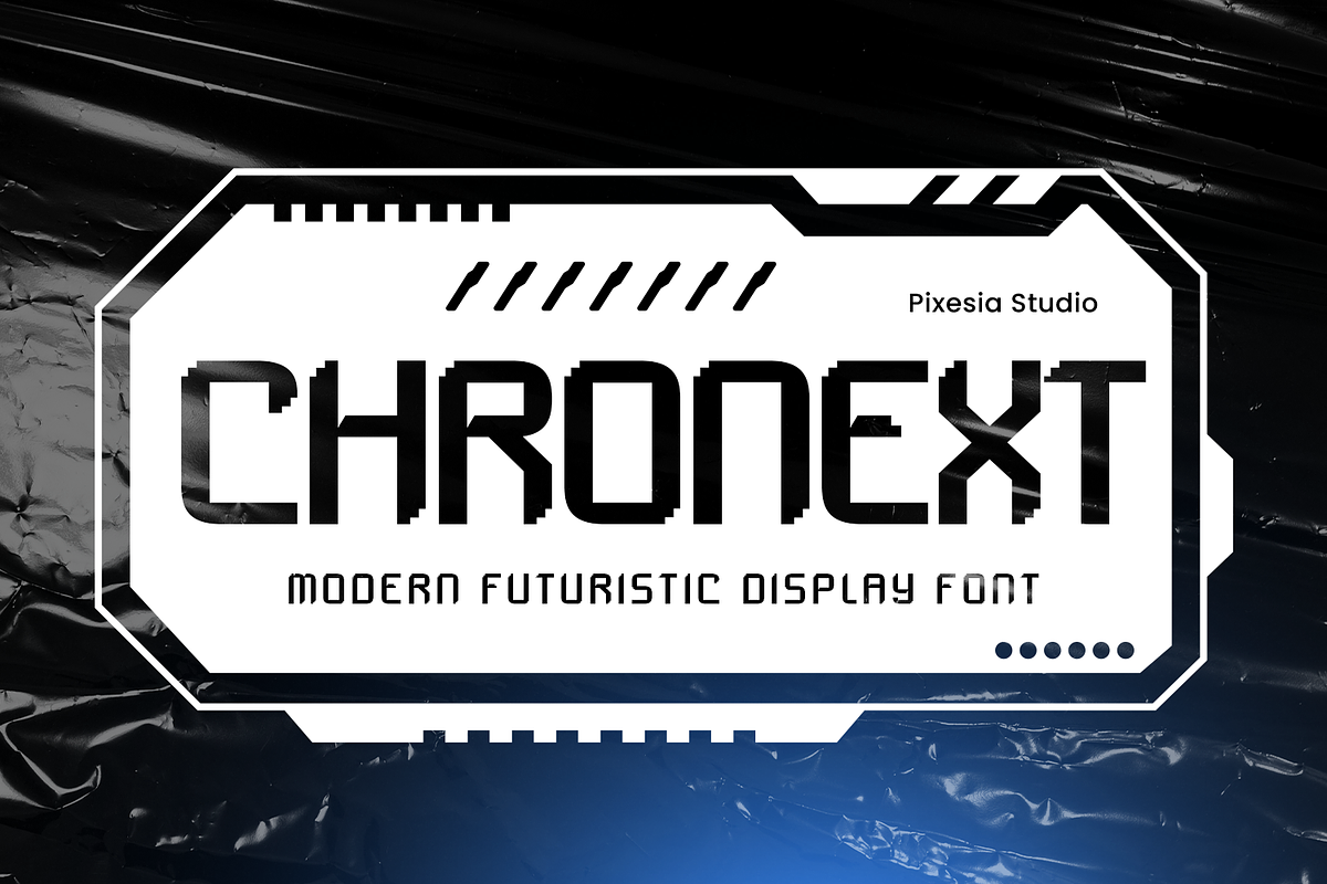 Chronext - Modern Futuristic Font, a Sans Serif Font by Pixesia Studio (Photo 1 of 10)