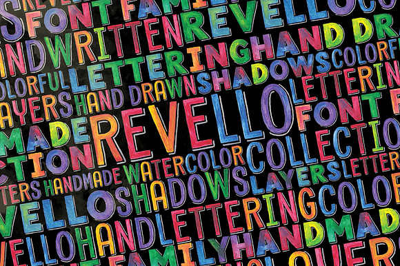 Revello SVG Hand-Painted Font Family preview 7