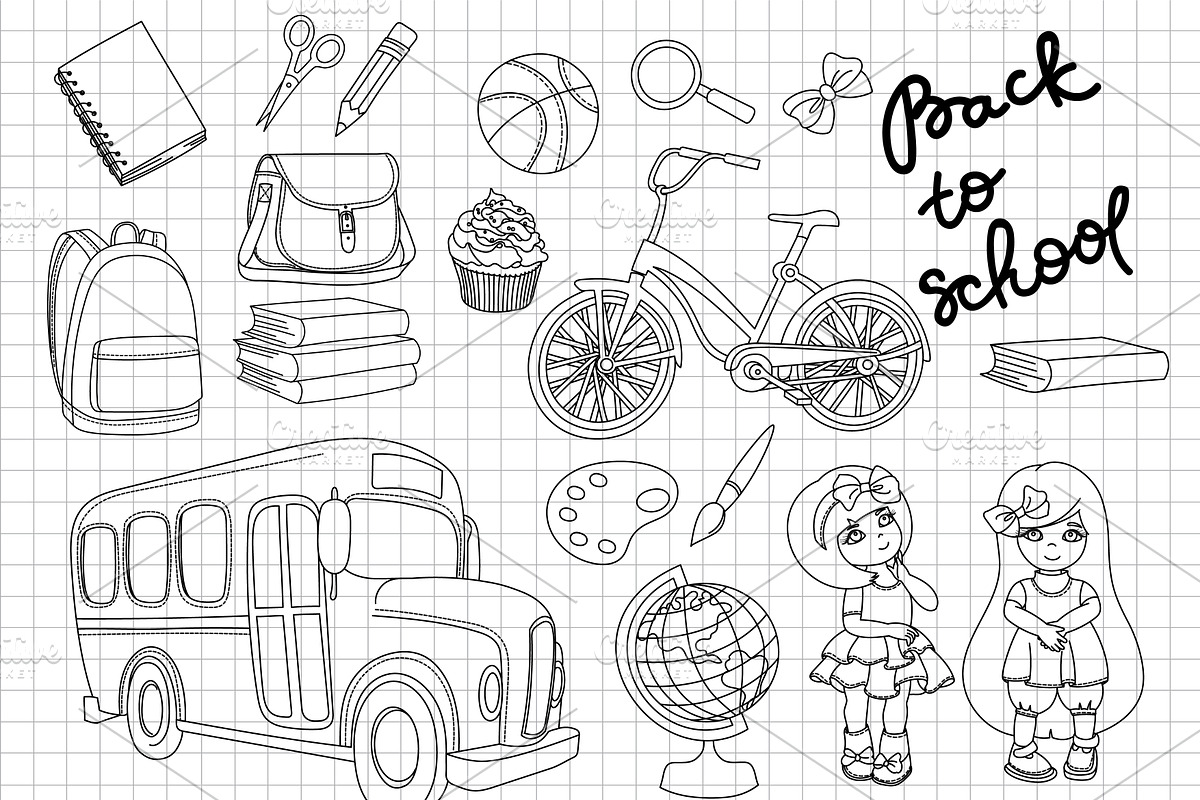 BACK TO SCHOOL DOODLES, a Decorative Illustration by FARAWAYKINGDOM (Photo 2 of 5)