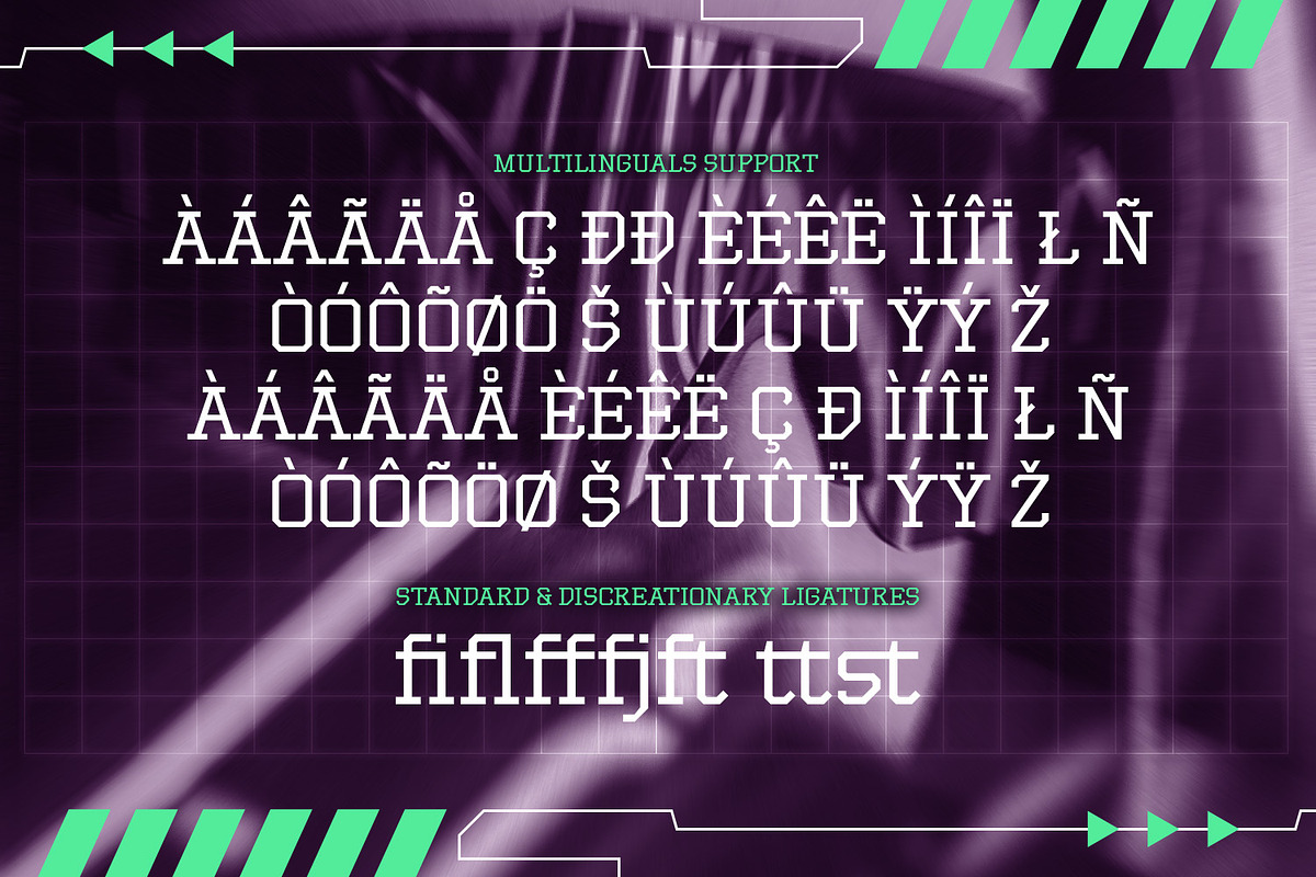 Magistech - Futuristic Font, a Slab Serif Font by Mokatype Studio (Photo 9 of 10)