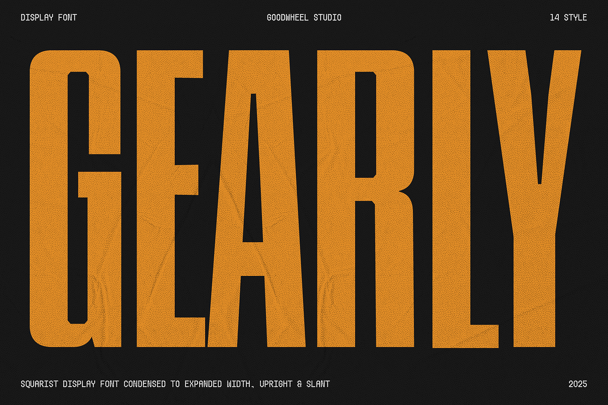 Gearly, a Font by Goodwheel Studio (Photo 1 of 8)