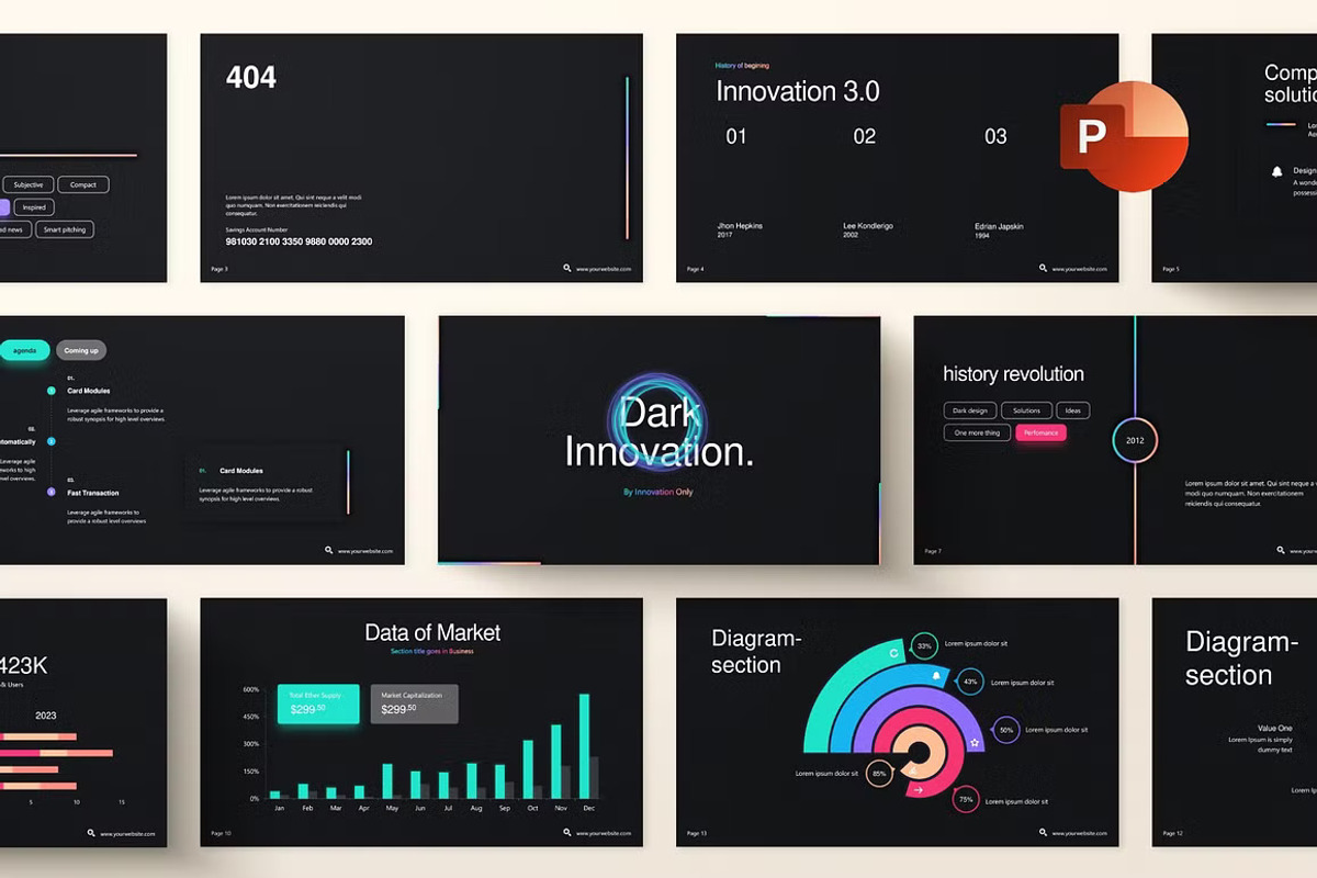 Darker Than Black Powerpoint, a Presentation Template by GearShift (Photo 1 of 4)