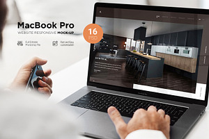 MacBook Pro Responsive Mock-Up, a Mac Mockup by Dikarte.Store