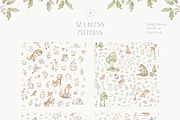 Woodland Animals Watercolor Forest, an Animal Illustration by Kreker Kate (Thumbnail 6 of 12)