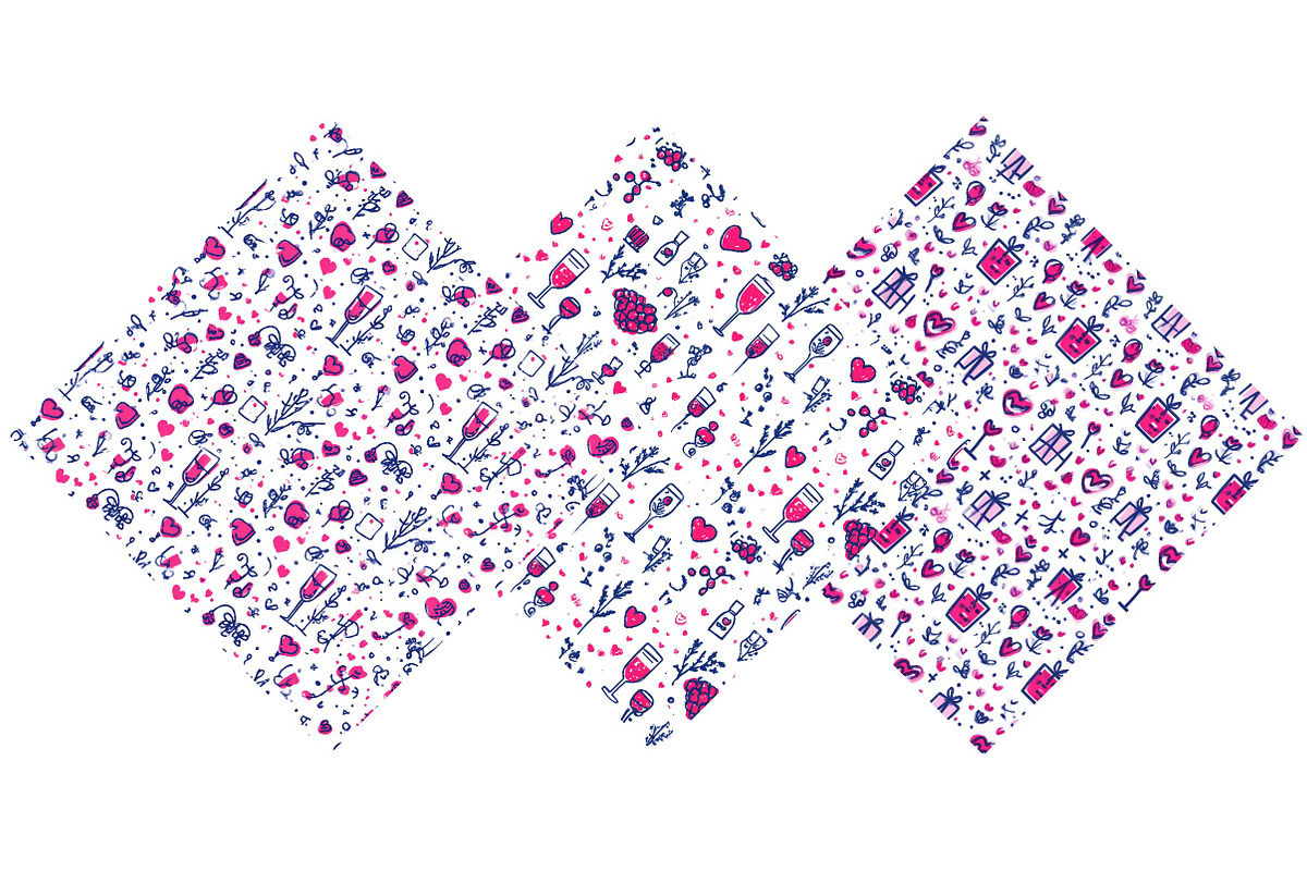 Valentine sketches pattern, an Illustration by DreamPrint404 (Photo 4 of 5)