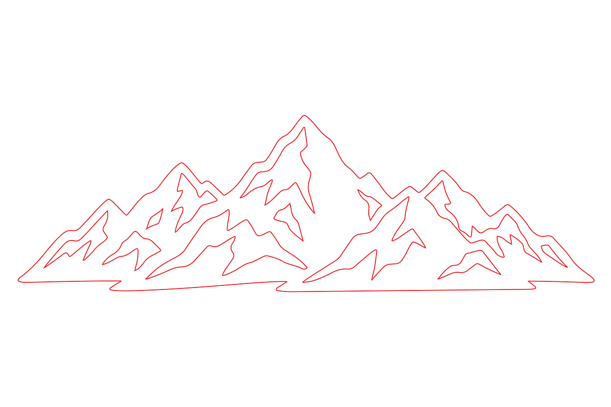 Mountain Range Laser Cut SVG, an Object Graphic by DreamCafeArt (Photo 2 of 3)