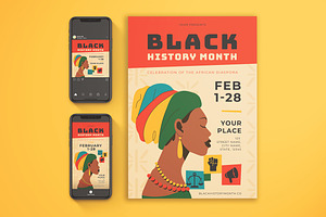 Black History Month Flyer, a Flyer Template by KMZVR.Lab