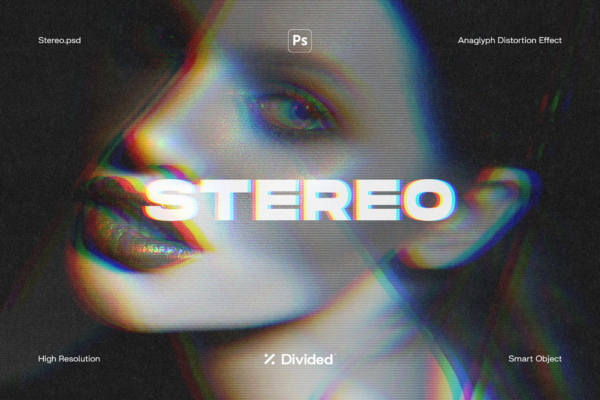 Stereo Anaglyph Distortion Effect, a Graphic by Divided.co (Photo 1 of 7)